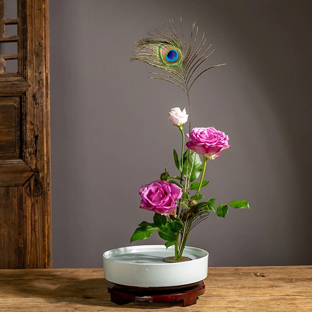 Японская Ikebana ваза на каждый сезон: Цветочные аранжировки Suiban поднос для