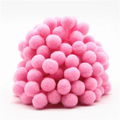 02 Dark pink Верх: помпоны-10/15/20/25 мм помпон мини пышная Нижняя Pompones бальное свадебное украшение швейной детские игрушки Аксессуары 100 шт - Цвет: 02 Dark pink
