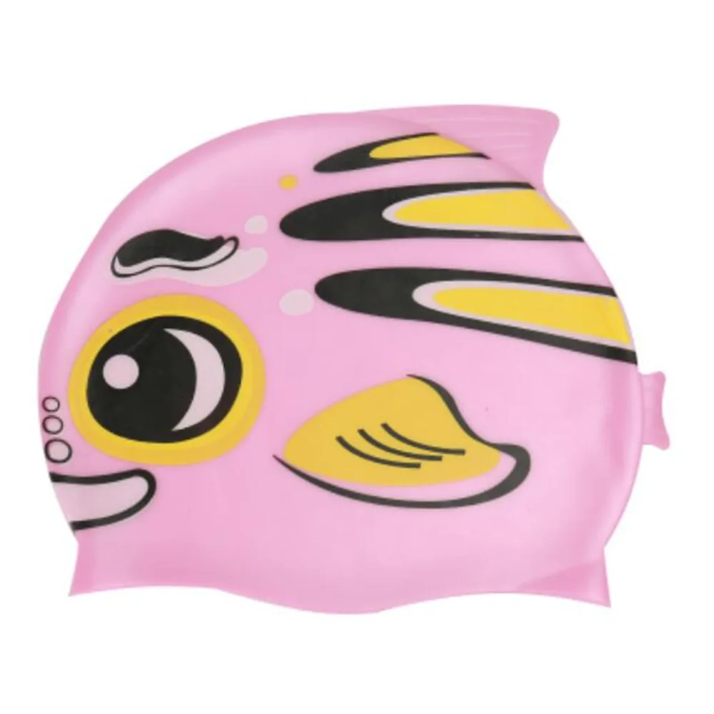 pink clown fish YFXcreate рыба кошка собака плавать плавание Триатлон кепки водонепроницаемый противоскользящие для детей 200-1023 - Цвет: pink clown fish