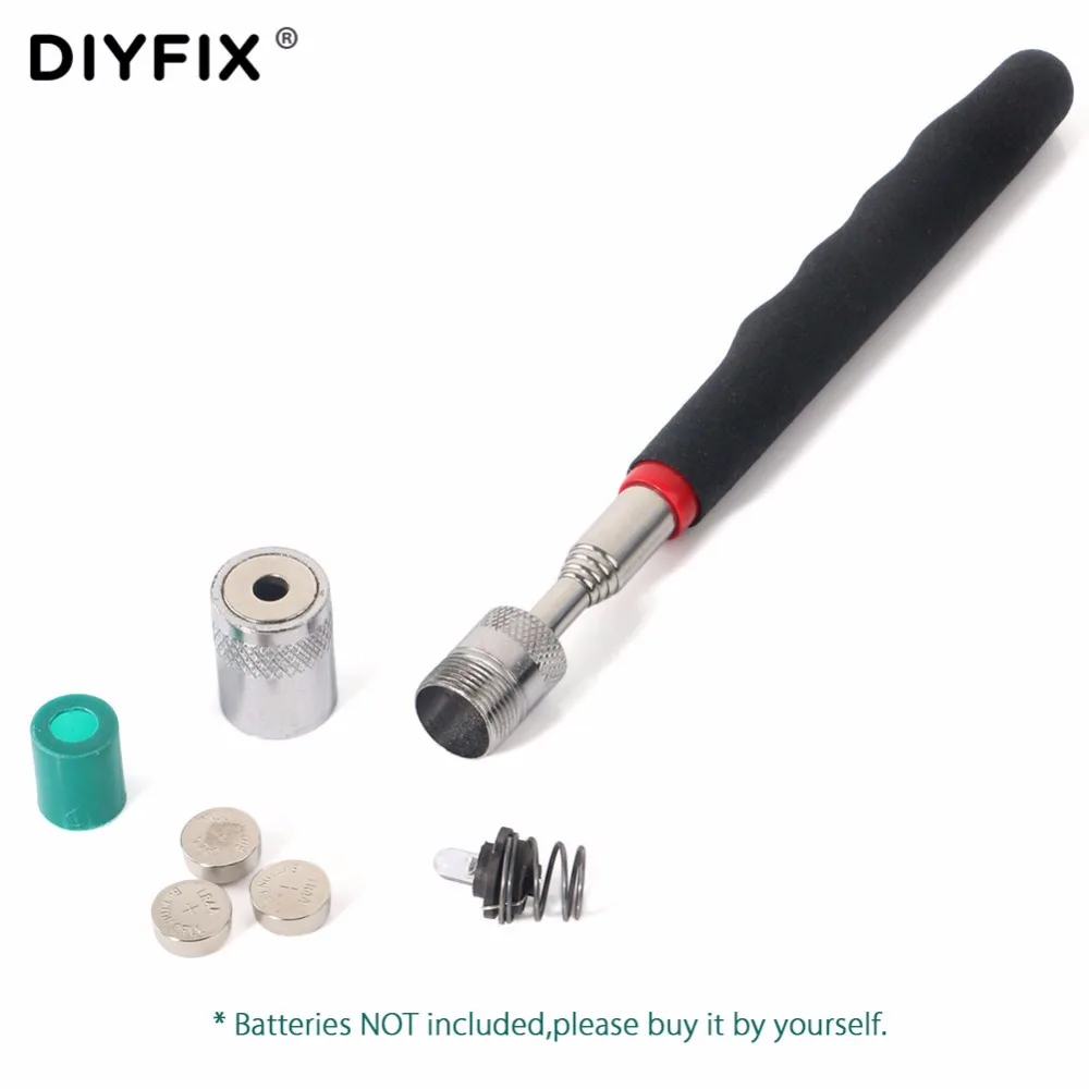 Телескопический магнитный инструмент DIYFIX для поднятия со светодиодсветильник