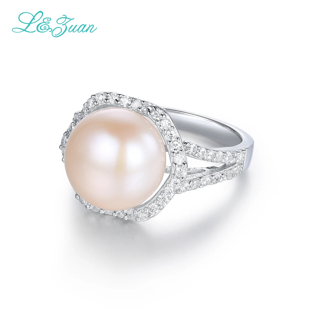 Кольцо из серебра 925 пробы с жемчугом 9 10 мм|gift gifts|gift christmasgift jewelry |