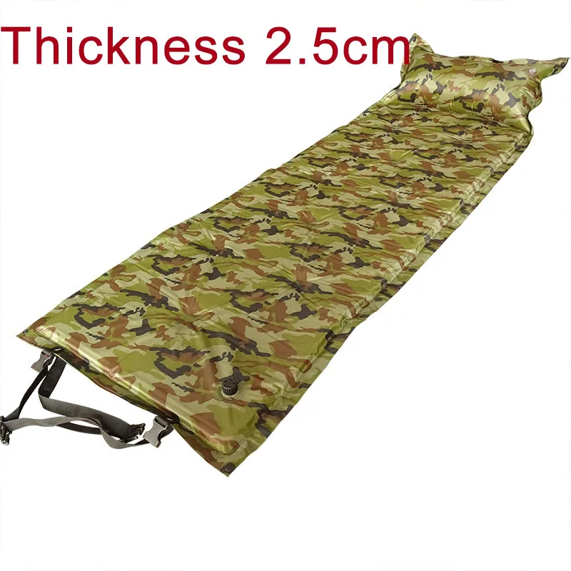 Camouflage 2.5cm Автоматический надувной матрас, уличный походный коврик с воздушной подушкой, туристическое одеяло для кемпинга, коврик в палатку, надувные матрасы, раскладная кровать - Цвет: Camouflage 2.5cm