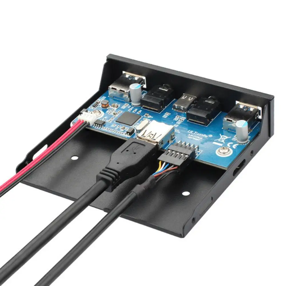 USB3.1* 2 type-C передний обратный аудио 3,5 дюймов интерфейс Передняя панель настольный компьютер металлическая передняя панель usb-хаб