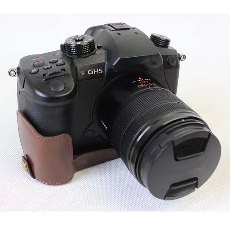Модная сумка для камеры чехол panasonic GH5 DSLR из искусственной кожи половина тела