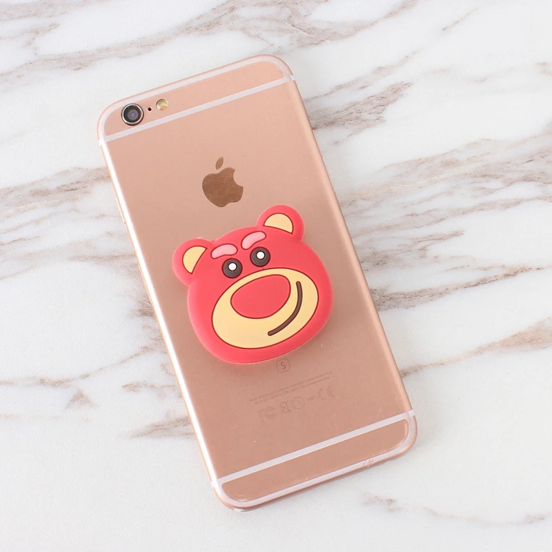 Мультяшная розетка круглый телефон подставка держатель мобильного 3D животного