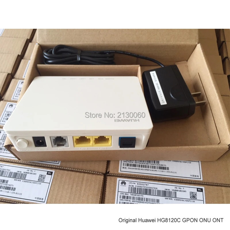 Телефонный коммуникатор, gpon конвертер, huawei HG8120C GPON ONU 2 порта ethernet, 1 телефонный порт, английская версия