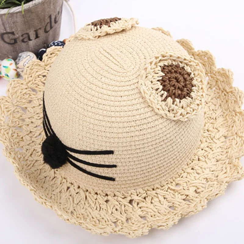 Милая детская соломенная шляпа Панама шапки ручной работы для мальчиков и