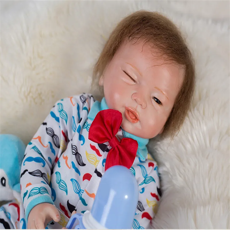 SanyDoll 19 дюймов 48 см силиконовые куклы для новорожденных реалистичные красивое