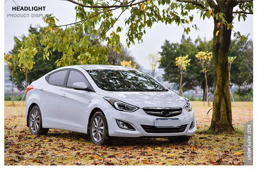 2 шт. светодиодный фары для hyundai Elantra 2013- светодиодный Автомобильные фары ангельские глазки комплект ксеноновых фар, Высокопрочная конструкция протовотуманная подсветка Габаритные огни