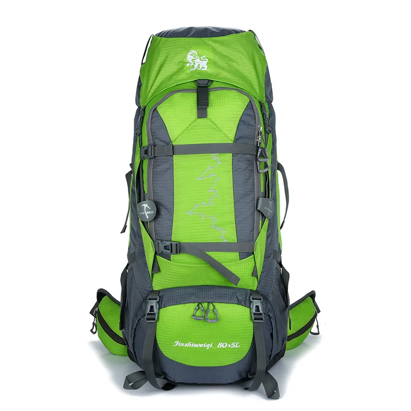 Green 85L большой емкости походный рюкзак для кемпинга, специализированный алюминиевый рюкзак с поддержкой альпинизма, мужской рюкзак для путешествий, альпинизма - Цвет: Green
