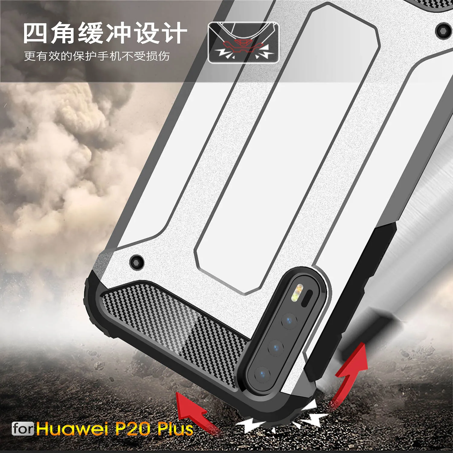 Hybrid Case for Huawei P20 P11 P10 P9 P8 Plus Lite Mate 10 9 8 Honor Soft Hard PC Back Cover Full Protector 360 Skin Armor |