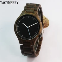 2016 hot selling black wooden fashion watch for men birthdays gifts with japan movement