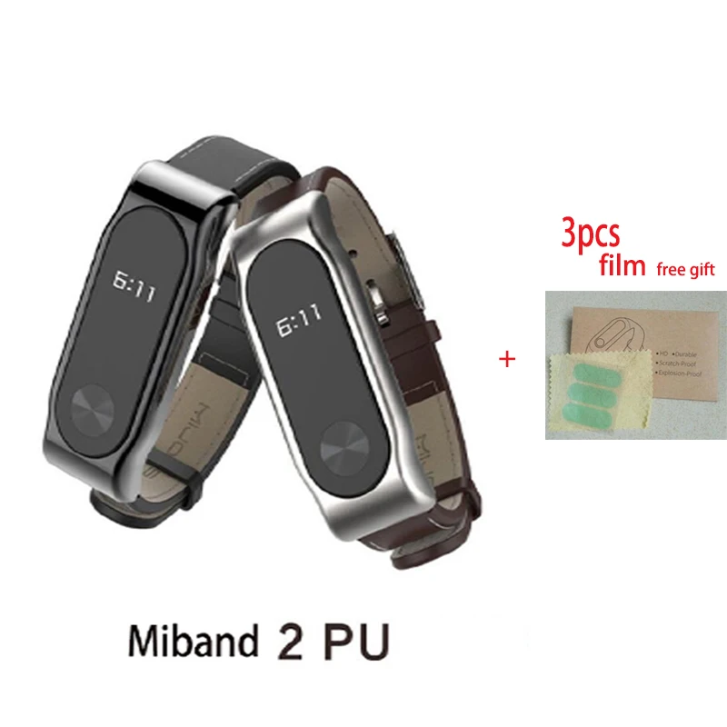 Высококачественный регулируемый ремешок из искусственной кожи для Xiaomi MiBand 2