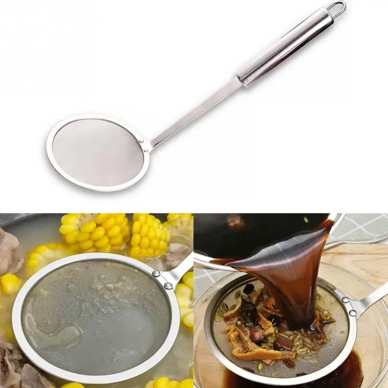 Сверхтонкий 304 Нержавеющая сталь разлива нефти Чайная ложка Фильтр небольшой