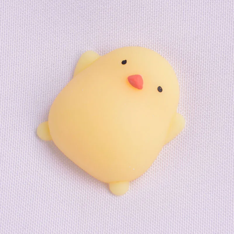Мини мягкие милые салфетки для кошек Антистресс мяч выдавливание Mochi поднимающиеся игрушки Abreact мягкие липкие сквиши снятие стресса забавная игрушка в подарок - Цвет: chick