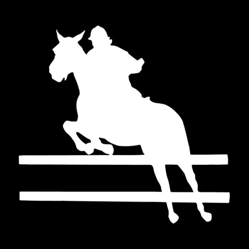 

10.2*9.5CM Horse Jumps Reflective Car Stickers Car Styling Vinyl Decals Motorcycle Accessories C2-0537