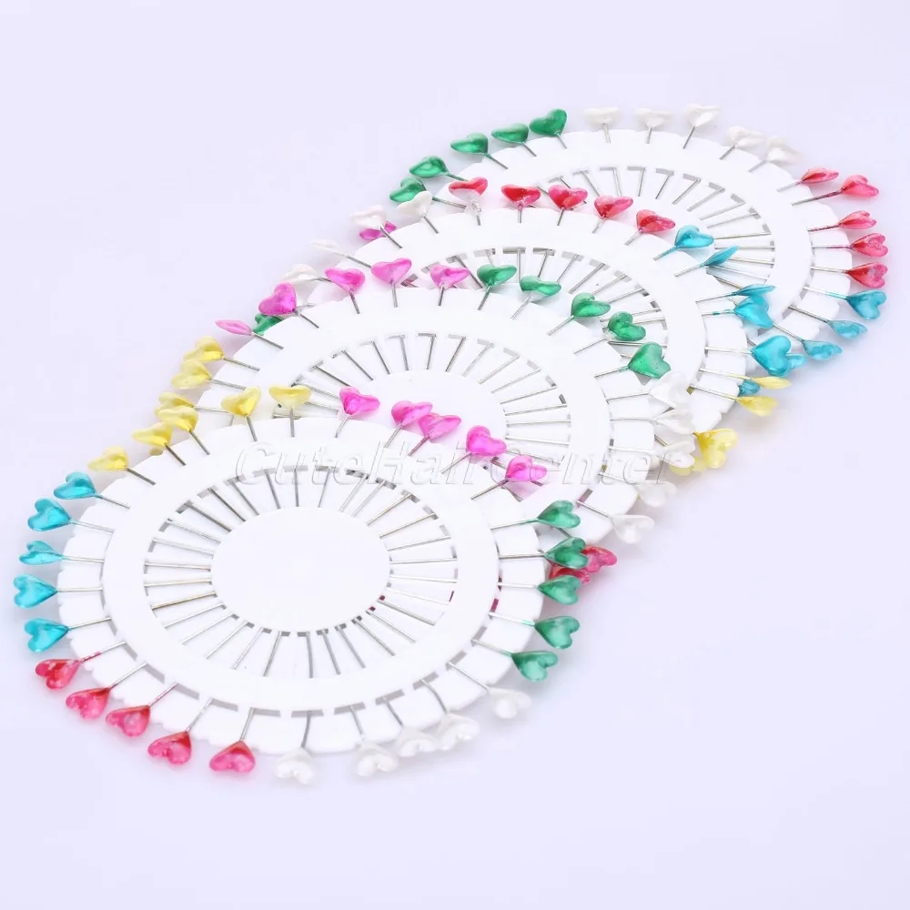 Hicello 60 штук пакет булавки для шитья красочные круглые жемчужные головки швейные