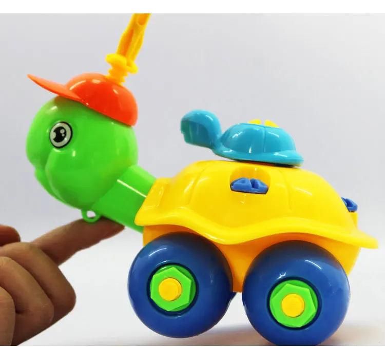 Раннее Обучение Образование DIY Винт Гайка Группа установлен пластик 3d головоломка разборка черепаха детские игрушки для детей игрушки