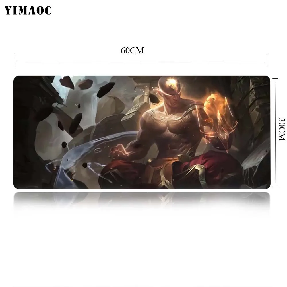 MP1 30x60cm YIMAOC Lee Sin League Of Legends Коврик Для Мыши Компьютерный коврик для мыши Противоскользящий коврик для игровой мыши из натурального каучука 30x60 см - Цвет: MP1 30x60cm