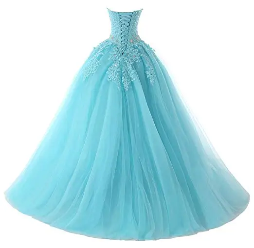 ANGELSBRIEP Sweetheart Quinceanera Dresses For 15 Party Formal Appliques Beading Tulle Vestidos De Debutantes Party Gowns