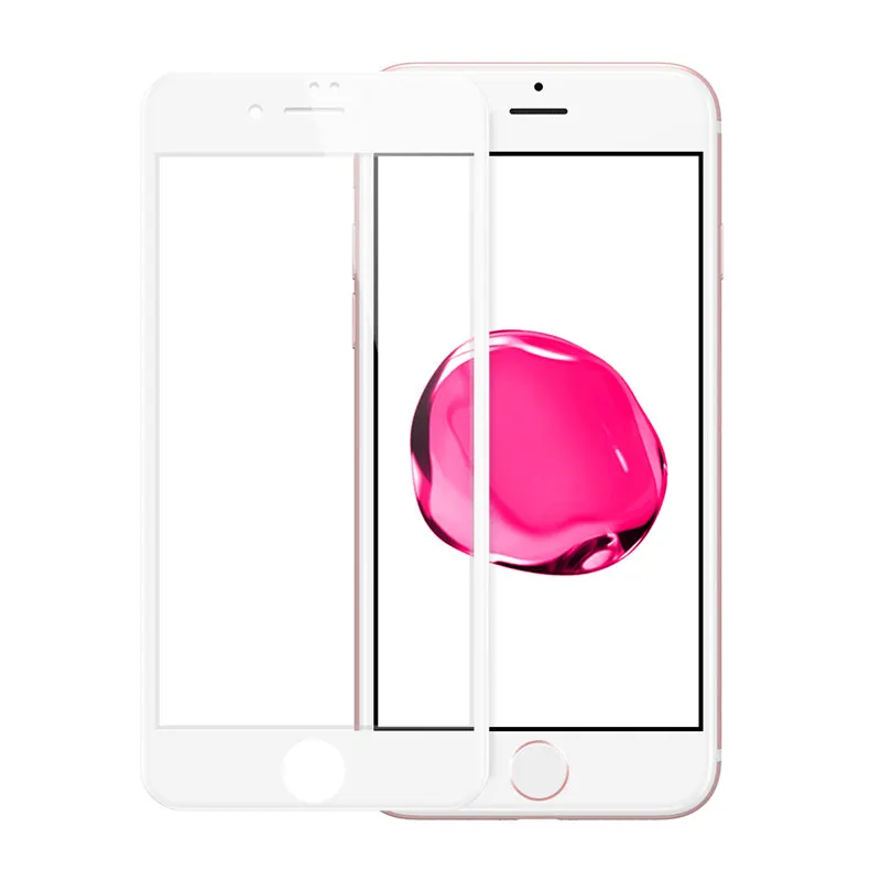 FLOVEME 9H закаленное стекло для iPhone 8 7 plus Защита экрана для iPhone 7 8 plus защитное стекло пленка Мягкий край Полное покрытие - Цвет: White Edge 1