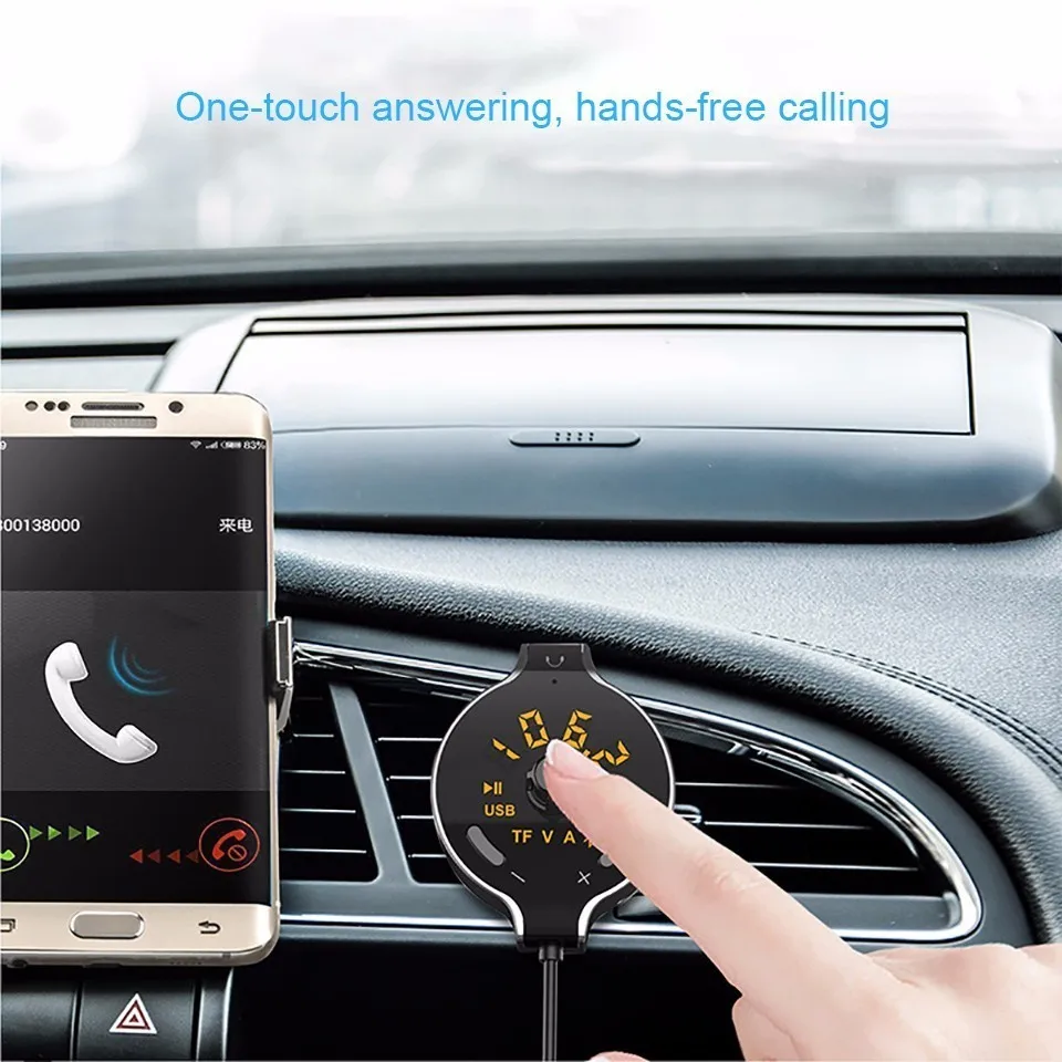 Беспроводной Автомобиль Bluetooth fm передатчик Aux Car Kit Hands free вызова Автомобильный MP3