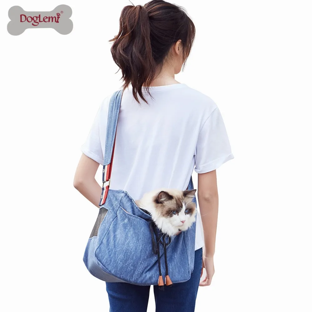 Doglemi Demin Ретро сумка для домашних животных переноска собак кошек щенков дорожная