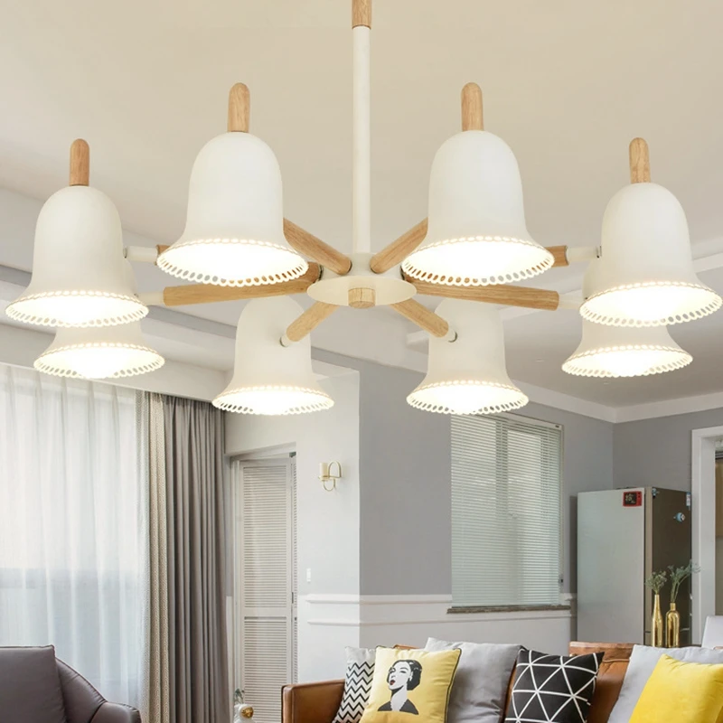 Деревянные светодиодные люстры Кухонные светильники лампы прикроватные