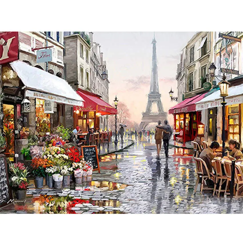 Алмазная живопись сделай сам 5D для гостиной города спальни вышивка крестиком