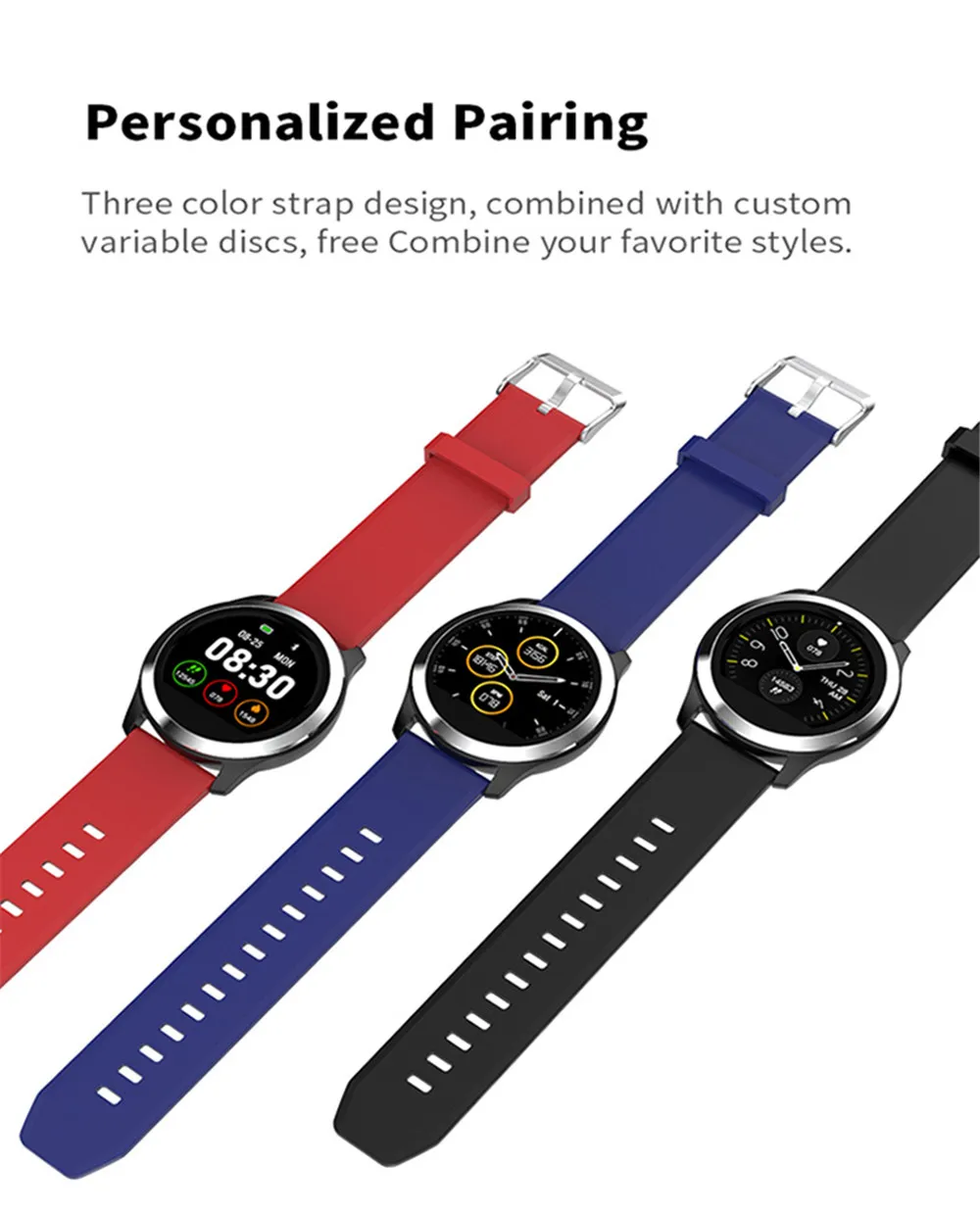 Смарт-браслет MODOSON Z03 монитор сердечного ритма фитнес-трекер Smartband кровяное давление часы для samsung huawei LG iphone