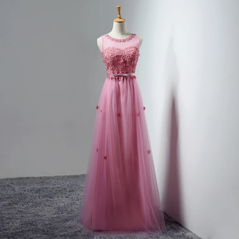 Robe De Soiree, розовое кружевное серое вечернее платье с аппликацией, без рукавов, на шнуровке, вечернее платье на выпускной, для невесты, банкета, длинные платья для выпускников