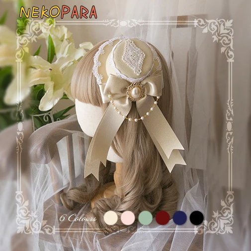 Блестящая маленькая шляпа ручной работы с бантом и звездой шпилька жемчужной