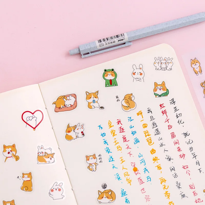6 шт./лот Kawaii ручная работа Скрапбукинг наклейки собака пуля журнал милый DIY