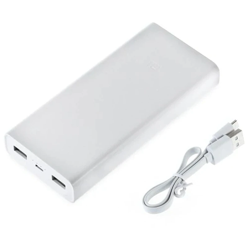 Оригинальный внешний аккумулятор Xiaomi 20000mAh 2C Quick Charge QC 3 0 с двумя портами usb power Bank