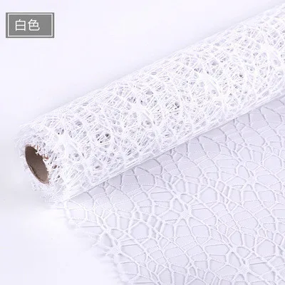 5yard* 50 см цветок рулон упаковочной бумаги DIY украшения оберточная бумага упаковка крепированная бумага s сетка ручной работы материалы жаккардовые цветы - Цвет: N016