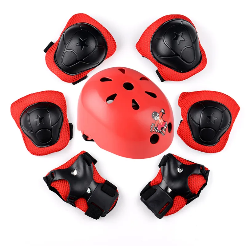 Шлем Mounchain семь наборов роликовых коньков самокат Детская безопасность