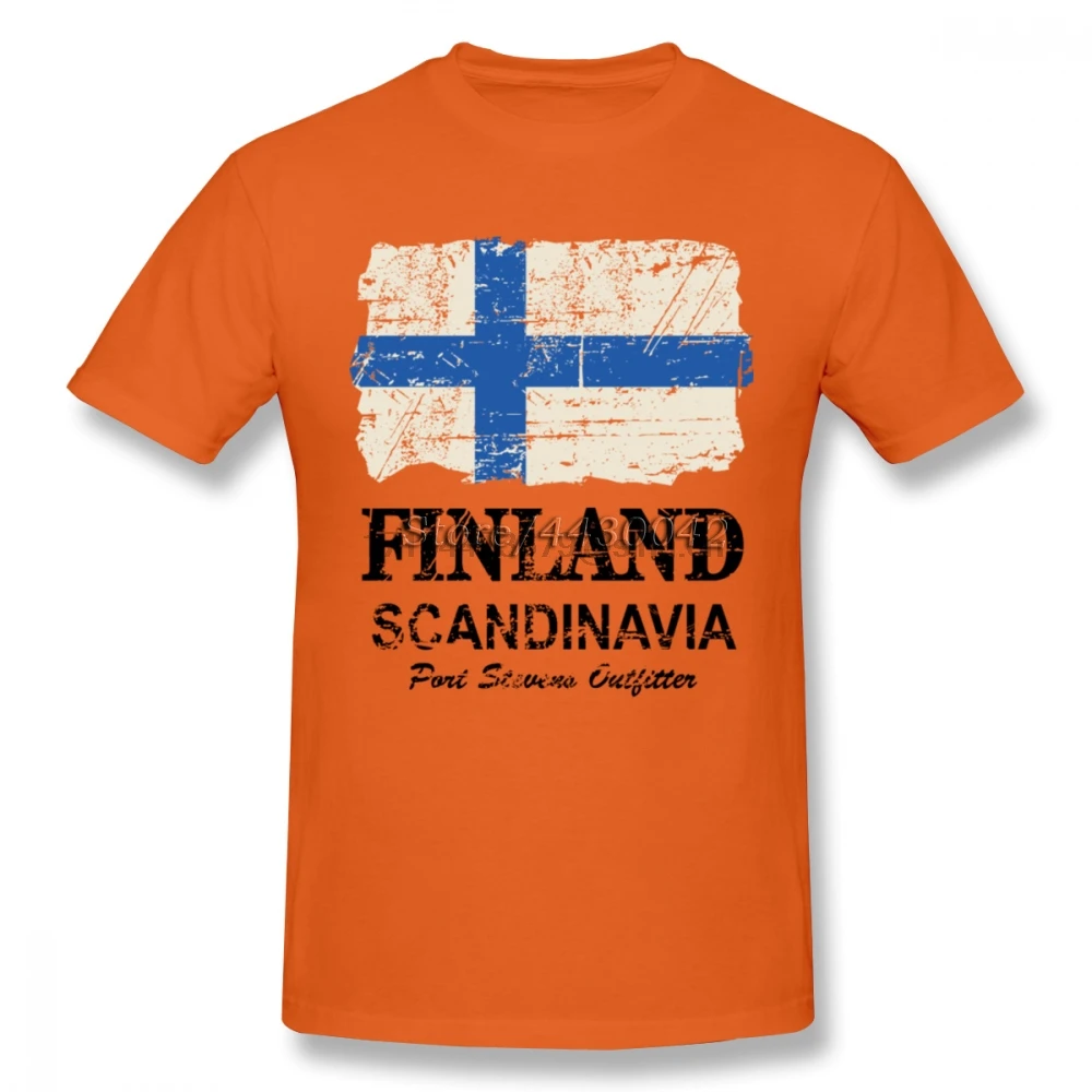 Finland Flag Vintage T-shirt For Men Dropshipping Summer Short Sleeve Cotton Plus Size Custom Team Tee 4XL 5XL 6XL |