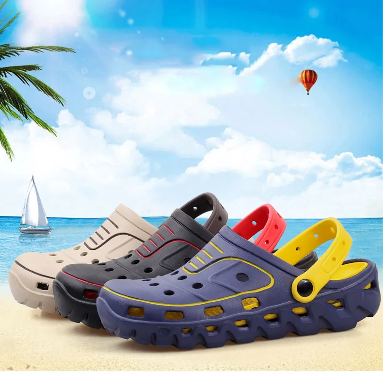 Summer Water Shoes Men Hollow Aqua Shoes Swimming Light Slippers Barefoot Shoes Men Clogs Beach Sea Fishing Sandals for Man