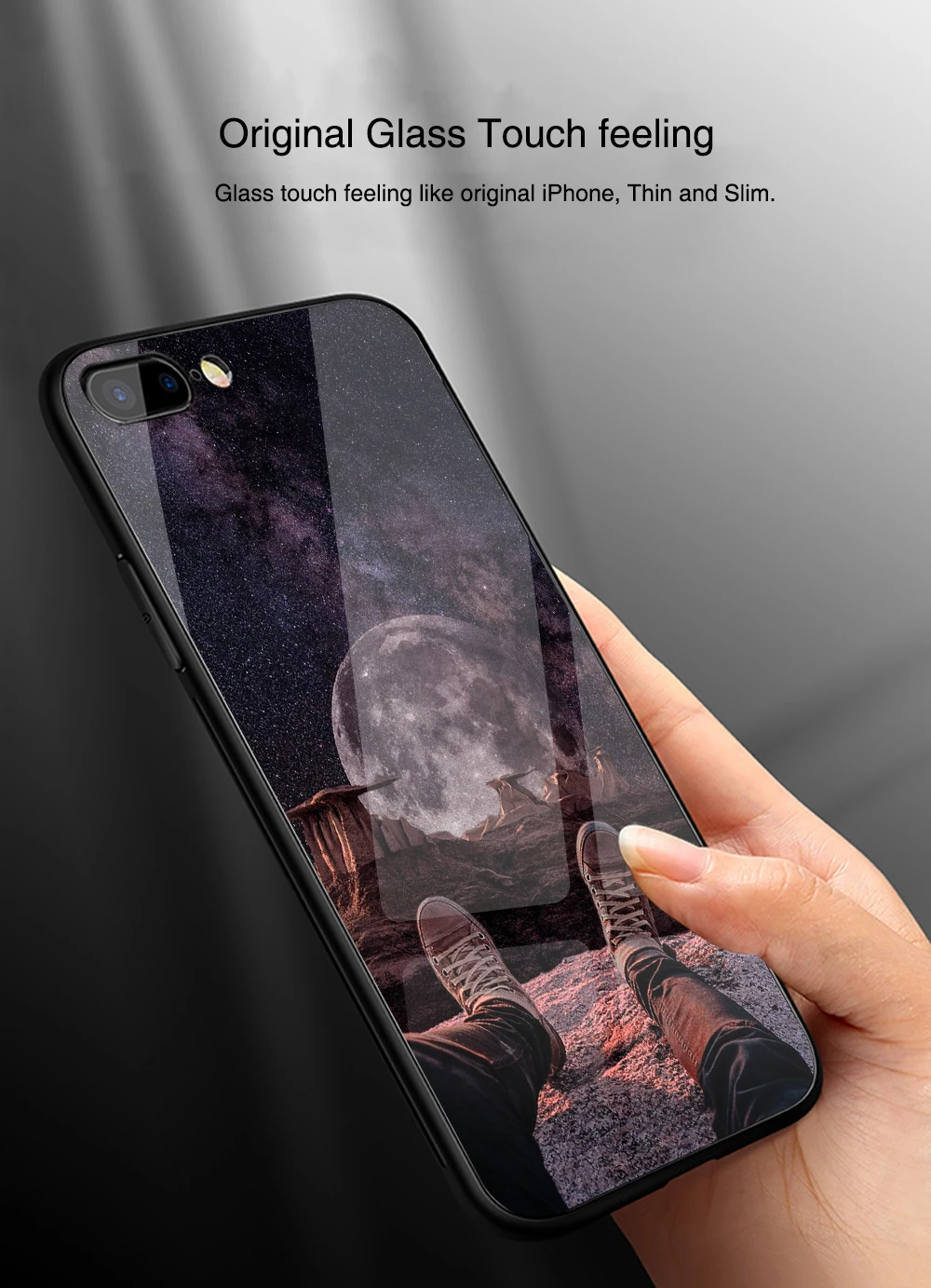 FinderCase XS MAX чехол для закаленное стекло для iPhone Радуга закат Кошка Луна iPhone XR MAX 6 6 S 8 7 plus X