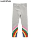 SAILEROAD Rainbow Pattern Детские леггинсы Хлопок Baby Girl леггинсы Детские брюки для детской одежды 7 лет детские брюки