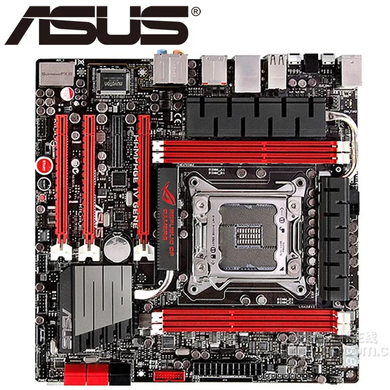 

Материнская плата Asus Rampage IV Gene, материнская плата для настольного ПК X79 с сокетом LGA 2011 Core i7 DDR3 64 Гб ATX UEFI BIOS, оригинальная б/у материнская плата