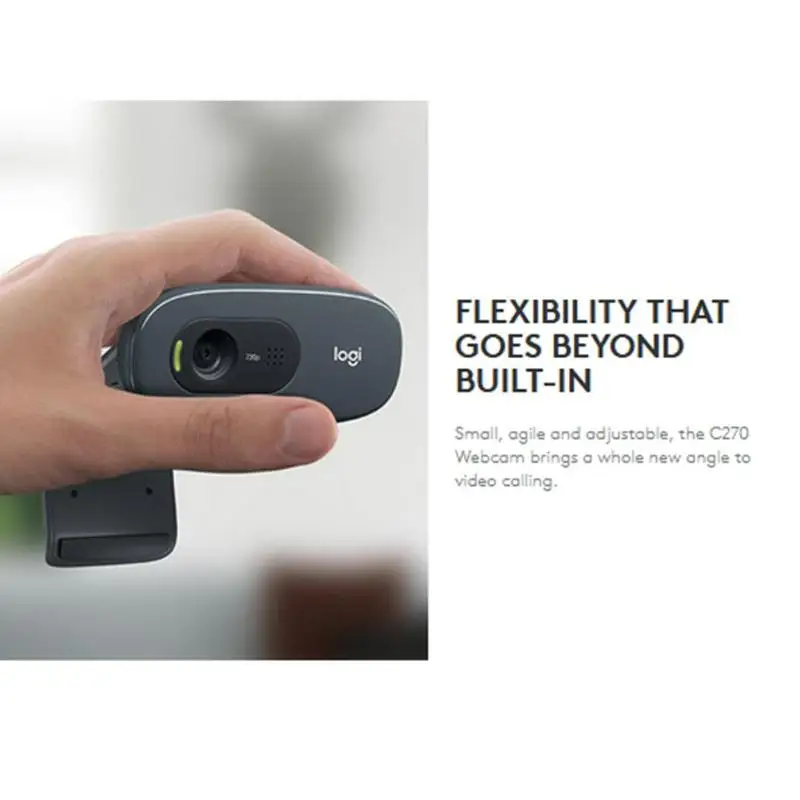 Logitech C270/C270i веб-камера 720p HD Широкоформатный Встроенный микрофон веб-камера онлайн-чат камера для настольного ноутбука