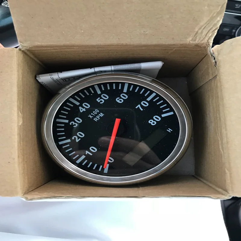Автомобилей лодка тахометра морской тахогенератора метр LCD Hourmeter 4000 6000 8000 RPM для BWM