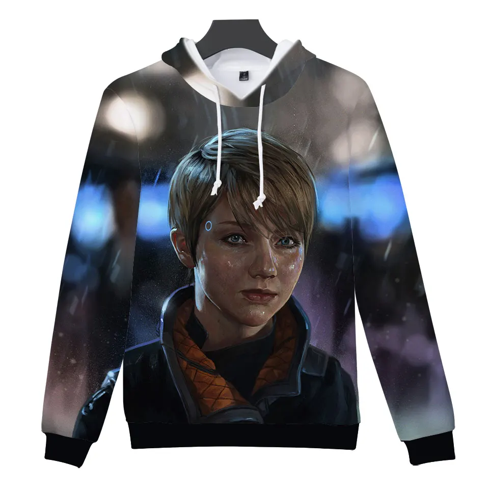 Новые игры Детройт стать человеком 3D печати толстовки кофты Мужской Женский Кара Униформа шляпа толстовки модная одежда с принтом крутое пальто