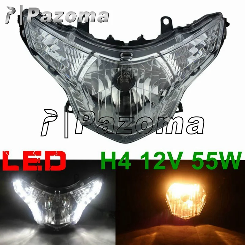 Фара для мотогонок PAZOMA фара мотоцикла с H4 лампами светодиодная Honda CBR 250R CBR250R 2009 2010