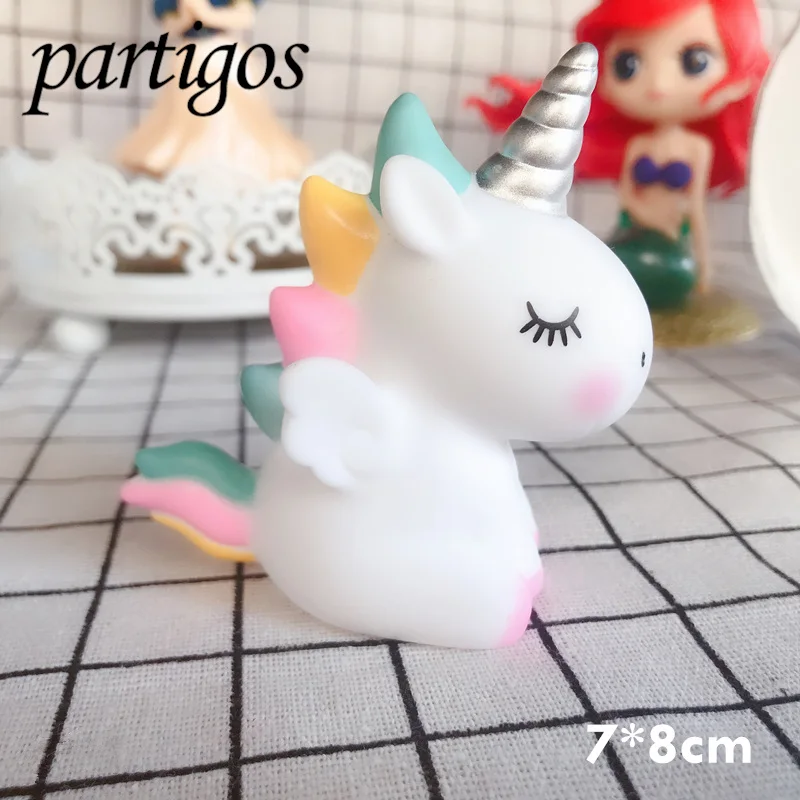 Pink unicorn Радуга Единорог торт Топпер облако флажки для торта на день рождения Дети сувениры торт Декор вечерние Топпер для свадебного десертного стола Декор - Цвет: Pink unicorn