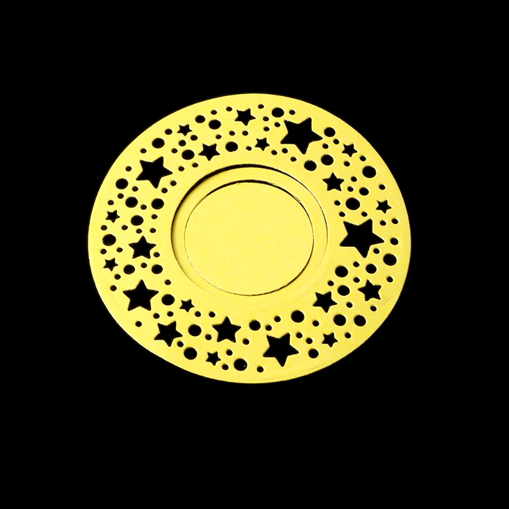Stars In round Metal Cutting Die Scrapbooking Embossing Stencil Card For DIY Invitation Album Book Decoration | Дом и сад
