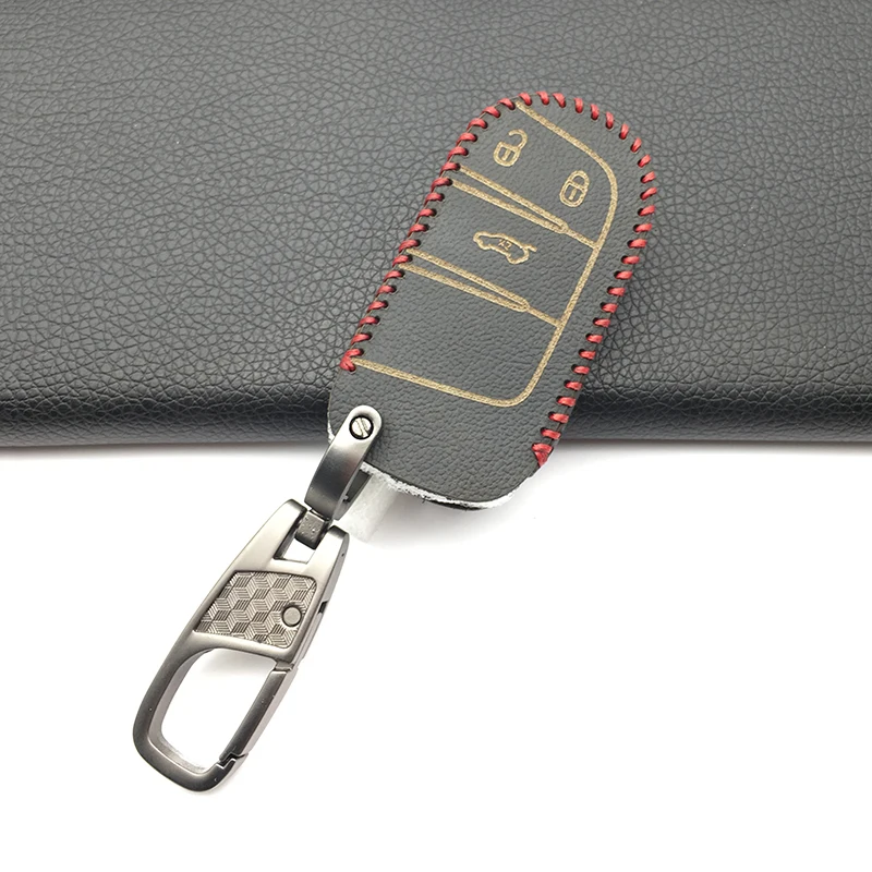 Модный стильный кожаный чехол для ключей Fiat Jeep Grand Cherokee Compass Patriot Dodge Journey Chrysler 300C