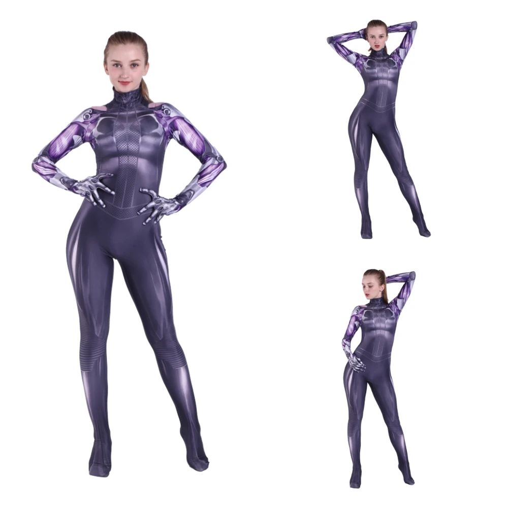Костюм для косплея Alita с 3D принтом спандекс лайкра зентай костюм комбинезон