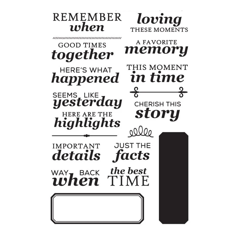 Remember memory Silicone Stamp Rubber Seal Transparent Clear For Scrapbook Album Embossing Decor DIY Crafts 4x6in